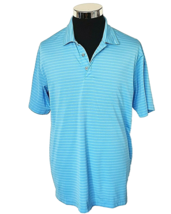 Tournament Collection Polo Shirt Mens Large Blue Striped Golf Casual Act... - £9.49 GBP