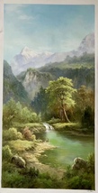 Scenery Oil Painting - Landscape Oil Painting - Unmounted Canvas 24x48 inches - £551.36 GBP