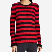 NWT Womens Size Large Lauren Ralph Lauren Ruffled-Cuff Striped Cotton Sweater - £31.32 GBP