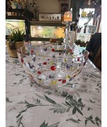 VINTAGE DISNEY MICKEY MOUSE HEAD CLEAR MIXING/SERVING BOWL YELLOW RED BL... - $33.01 CAD