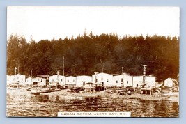 RPPC Indiano Totem IN Village Albert Bay British Columbia BC Canada Postcard N14 - £27.31 GBP