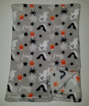 Gray Candy Corn Baby Blanket Halloween Ghost Spider Bat Boo Dream Kids RN 164273 - £39.52 GBP