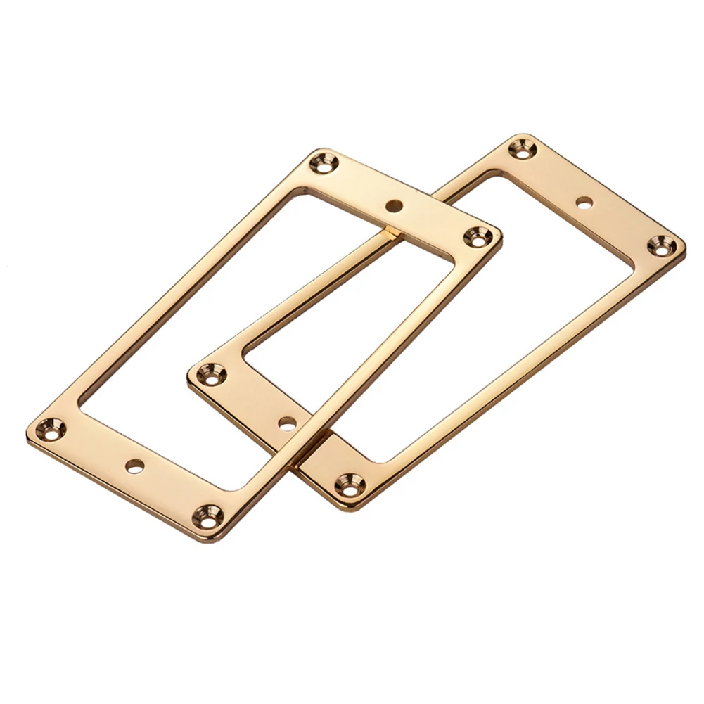 2pcs Metal Flat Bottom Humbucker Pickup Mounting Ring Frames with Screws for LP  - $76.94