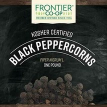 Frontier Co-op Peppercorns, Black Whole, Kosher, Non-irradiated | 1 lb. ... - £18.69 GBP
