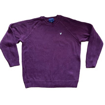 American Eagle Mens Sweater Large Purple Knit Pullover - £13.80 GBP