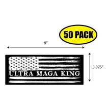 50 PACK 3.37&quot;x 9&quot; ULTRA MAGA Sticker Decal Political BS0470 - £34.26 GBP