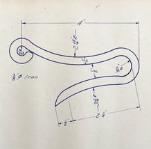 1955 Railroad Bangor Aroostook Standard Switch Hook Blueprint F13 DWDD15 - $84.36