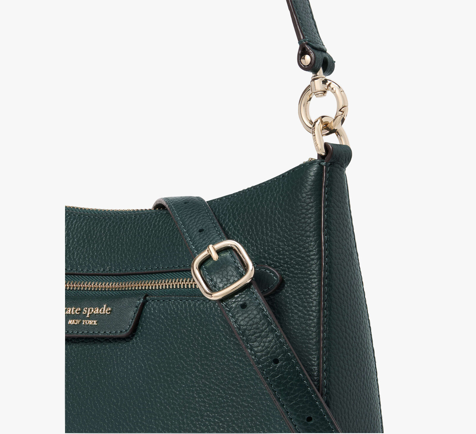 Kate Spade Hudson Convertible Crossbody Leather Clutch Shoulder Bag ~NWT~ Pine Item image 7