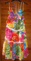FARM Rio Rainbow Chita Floral Midi Dress M Cut Out NWT $335 - $116.59