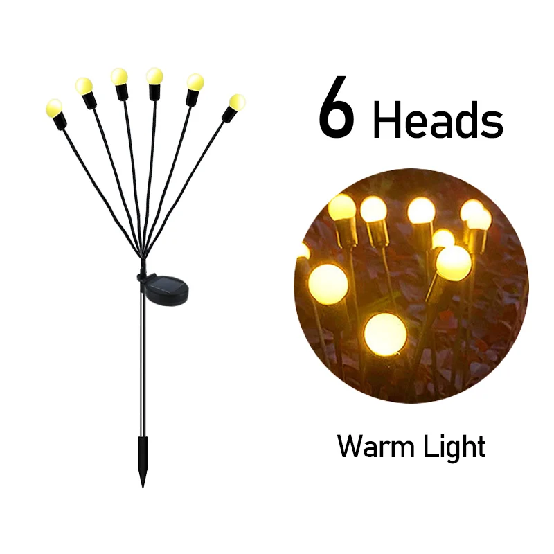 10/8/6Head Solar Firefly Light Outdoor Waterproof LED Garden Lights Holiday Lawn - £153.37 GBP