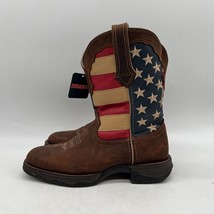 Durango Patriotic RD4414 Womens Brown Pull On Flag Western Boots Size 8 M - £54.59 GBP