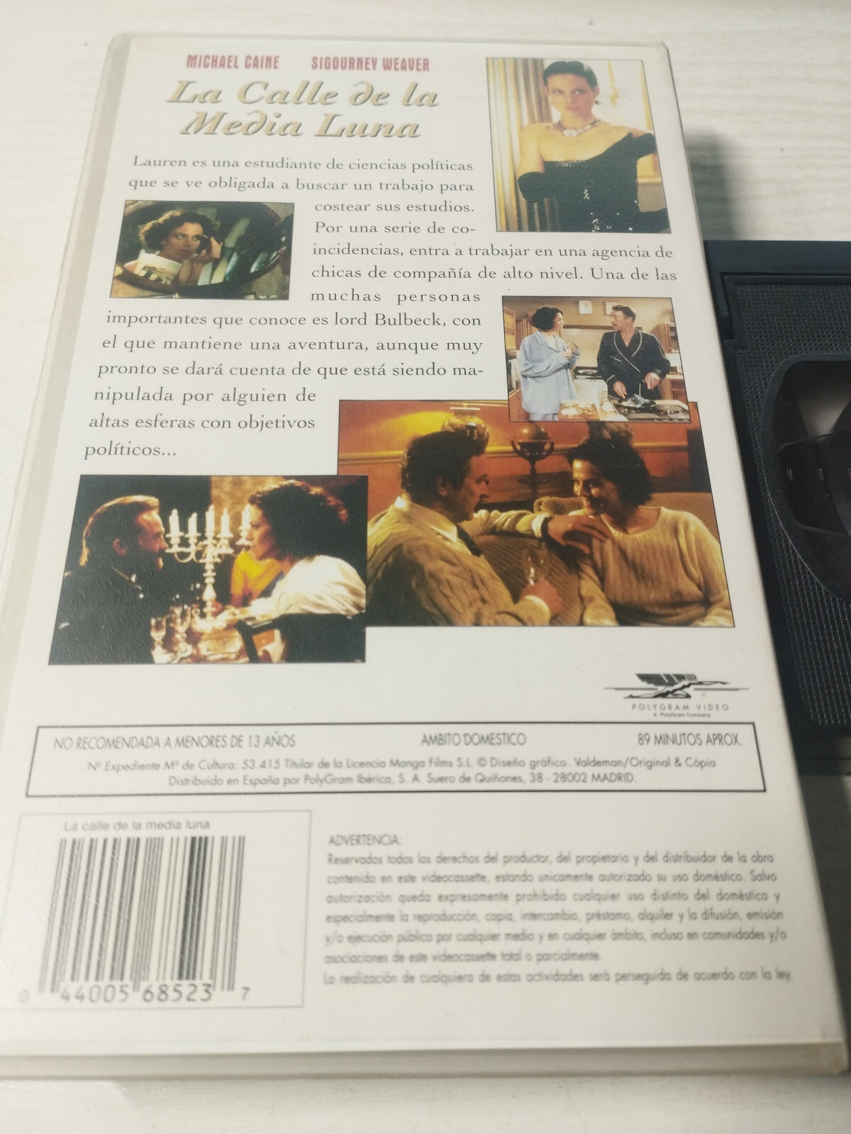 The Street Of The Half Moon SIGOURNEY WEAVER MICHAEL CANE - VHS Tape Spanish Item image 4