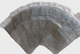 Wine Bottle Gift Bag Lot of 9 Organza Party Pack Giving Dove Gray Tall 6... - $10.54