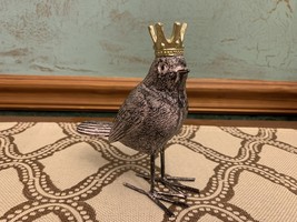 Vintage Unique Crown Wearing Bird Figurine  - $9.99