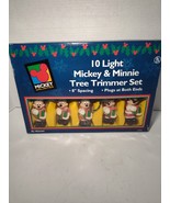 Vtg Mickey Unlimited Mickey &amp; Minnie 10 Light Tree Trimmer Set by Minami... - $364.34 MXN