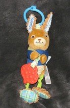 INFANTINO PETER RABBIT STUFFED PLUSH BABY TEETHER RATTLE TOY RING LINK C... - $19.79