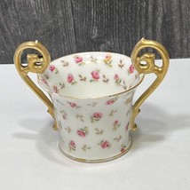 T &amp; V Limoges Double Handled Cup Demitasse Chocolate Curled Scroll Handles RARE - £31.14 GBP