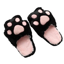 Cotton Slippers Female Simulation Rabbit  Cat Paw Slippers Indoor Home Plush Ant - £15.36 GBP