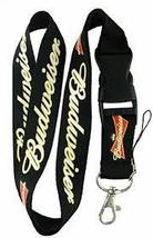 Universal Budwiser Lanyard Keychain ID Badge Holder Black - £6.28 GBP