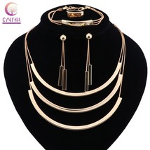 Fashion Nigerian Wedding Gold-color African Beads Jewelry Sets For Women Party D - £28.67 GBP