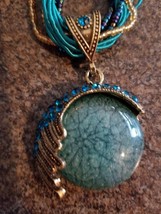 1Pc ~ Bohemian Jewelry ~ Statement Necklace ~ Rhinestone ~ Gem ~ Pendant ~Collar - £17.83 GBP