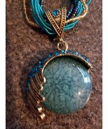 1Pc ~ Bohemian Jewelry ~ Statement Necklace ~ Rhinestone ~ Gem ~ Pendant... - $22.44