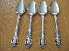 Set Of 4 Teaspoons Chalmette Pattern Imperial International Stainless - £12.19 GBP