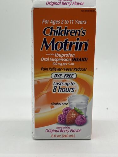 Motrin Children&#39;s Ibuprofen Oral Suspension Dye-Free  Original Berry 8oz... - $5.29