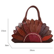 New Women&#39;s Handbags Petal  Leather Bag Designer Superior hide flower Female Pac - £151.36 GBP