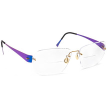 Lindberg Eyeglasses No.026/36F9 Col.P80 Gold/3D Blue/Purple Rimless 53[]19 125 - £275.31 GBP