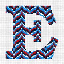 Pepita Needlepoint kit: Letter E Bargello Nautical, 7&quot; x 7&quot; - £38.57 GBP+