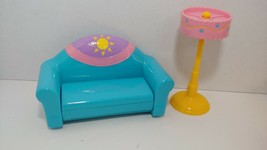 Dora the Explorer dollhouse living room couch fold out sleeper sofa lamp  - £6.99 GBP