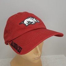 Genuine Arkansas Razorbacks Red Football Team Hat Cotton Baseball Trucke... - $8.36