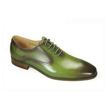 New Handmade Men Genuine Leather Handmade Olive Green Shoes 2019 - £115.65 GBP
