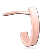 Classic 14K Rose Gold-Plated Silver L-Bend Nose Pin Hoop Stud 20 Gauge C... - $32.56