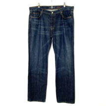 7 For All Mankind Relaxed Fit Straight Leg Blue Jeans Mens size 40x33 Bu... - £20.86 GBP