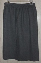 New Womens Alfred Dunner Lined Gray Wool Pull On Skirt Size 10 - £19.79 GBP