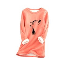 Women&#39;S Long Sleeve Sweatshirts Color Printed Round Neck Outwear Sweaters Casual - £36.97 GBP