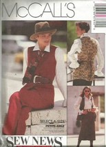 McCall&#39;s Sewing Pattern 6781 Vest Blouse Skirt Pants Misses Size 8-12 - £6.32 GBP