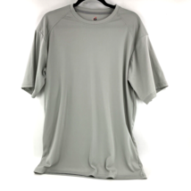 Badger Shirt Sport Large Dri fit Moisture Wicking Blank Gray - £6.99 GBP