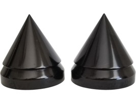 Yamaha Motorcycle Black Spike Front Axle Caps Covers Nuts Aluminum - $24.81 MXN
