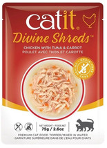 Catit Divine Shreds Chicken with Tuna and Carrot 2.65 oz Catit Divine Shreds Chi - £10.51 GBP