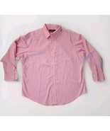 Polo Ralph Lauren Button Up Oxford Solid Pink Long Sleeve Shirt Size  17... - €19,73 EUR