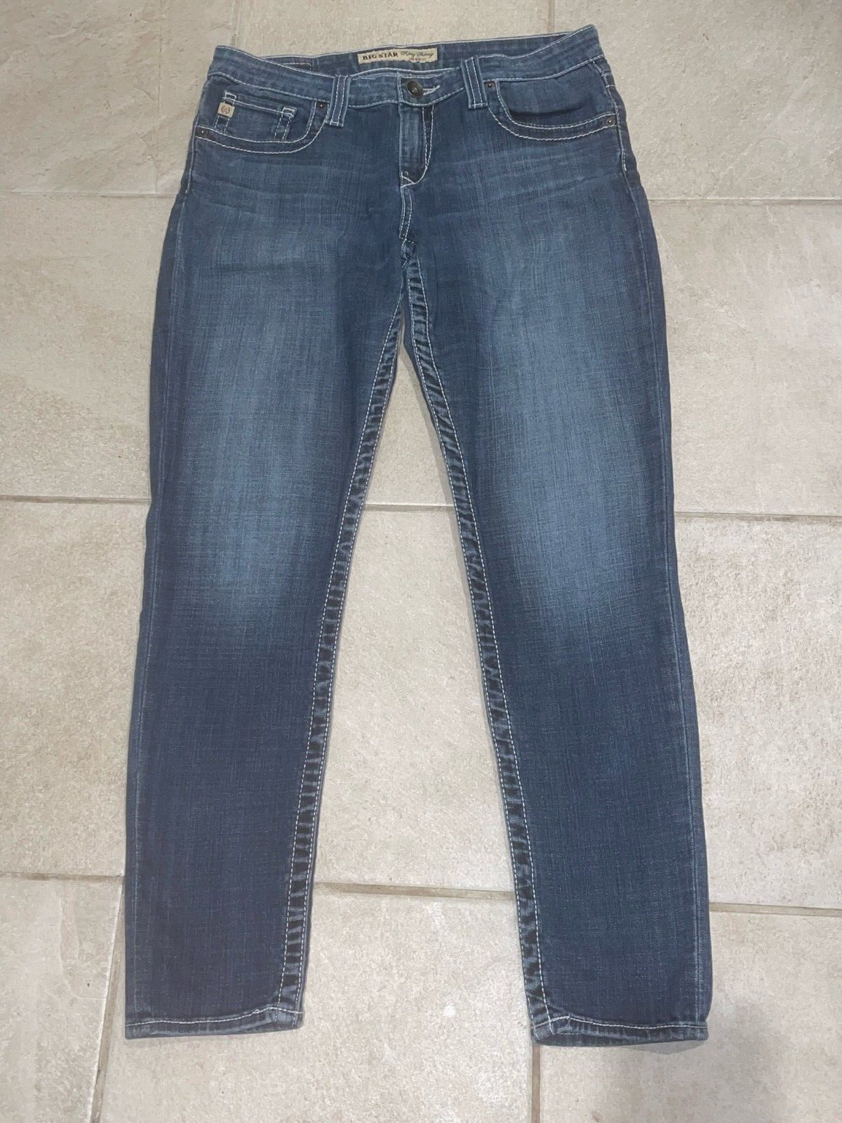 Big Star Jeans Womens 30 Blue Western Remy Low Rise Fit Dark Wash Stretc... - $19.20