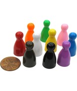 Set of 10 Halma 25mm Pawn Peg Game Pieces Multicolor - £13.02 GBP