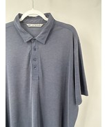 Travis Mathew Shirt Mens Size XXL Short Sleeve Golf Polo Performance Blue - $15.70