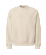 ACAUT Long Sleeve Soft Fleece High Round Neck Warm Beige Cotton Sweatshi... - €156,66 EUR