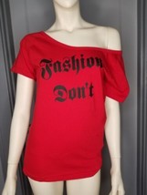 UZI NYC t-shirt Fashion Don&#39;t Scoop Neck Y2K XL USA Punk Rock  - $48.00