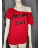 UZI NYC t-shirt Fashion Don&#39;t Scoop Neck Y2K XL USA Punk Rock  - $48.00