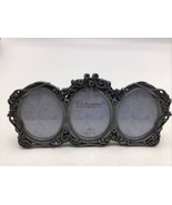 RUSS Picture Frame 3 Oval Openings Floral Metal Mini 2x2.5&quot; Victorian St... - £16.12 GBP